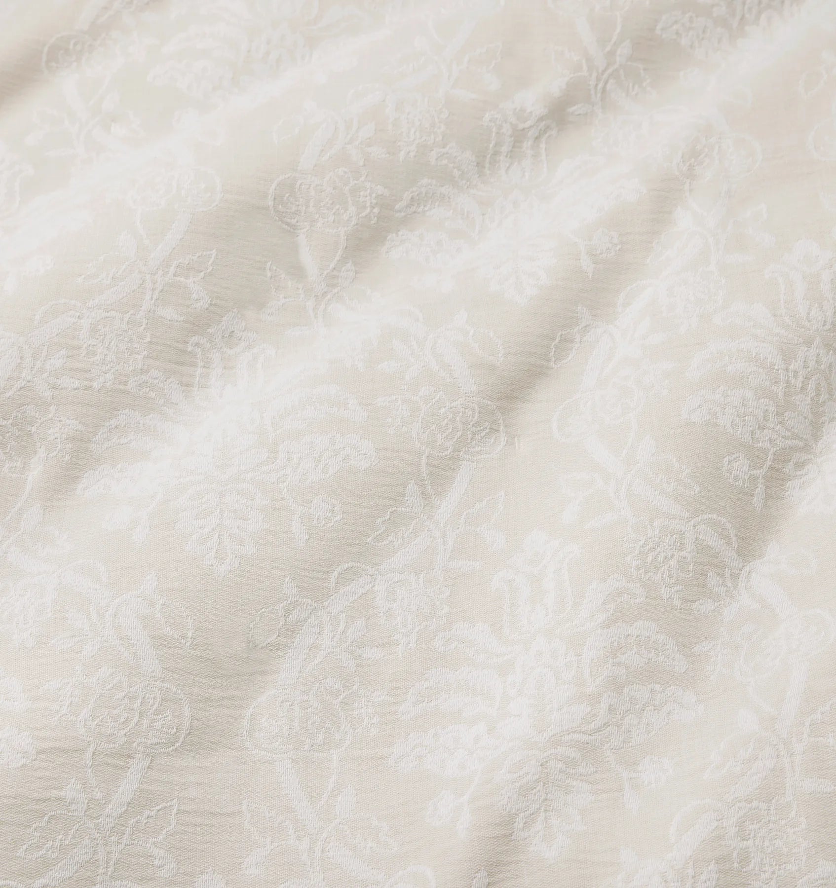 Isabella ivory/sand jacquard sham close u details and texture
