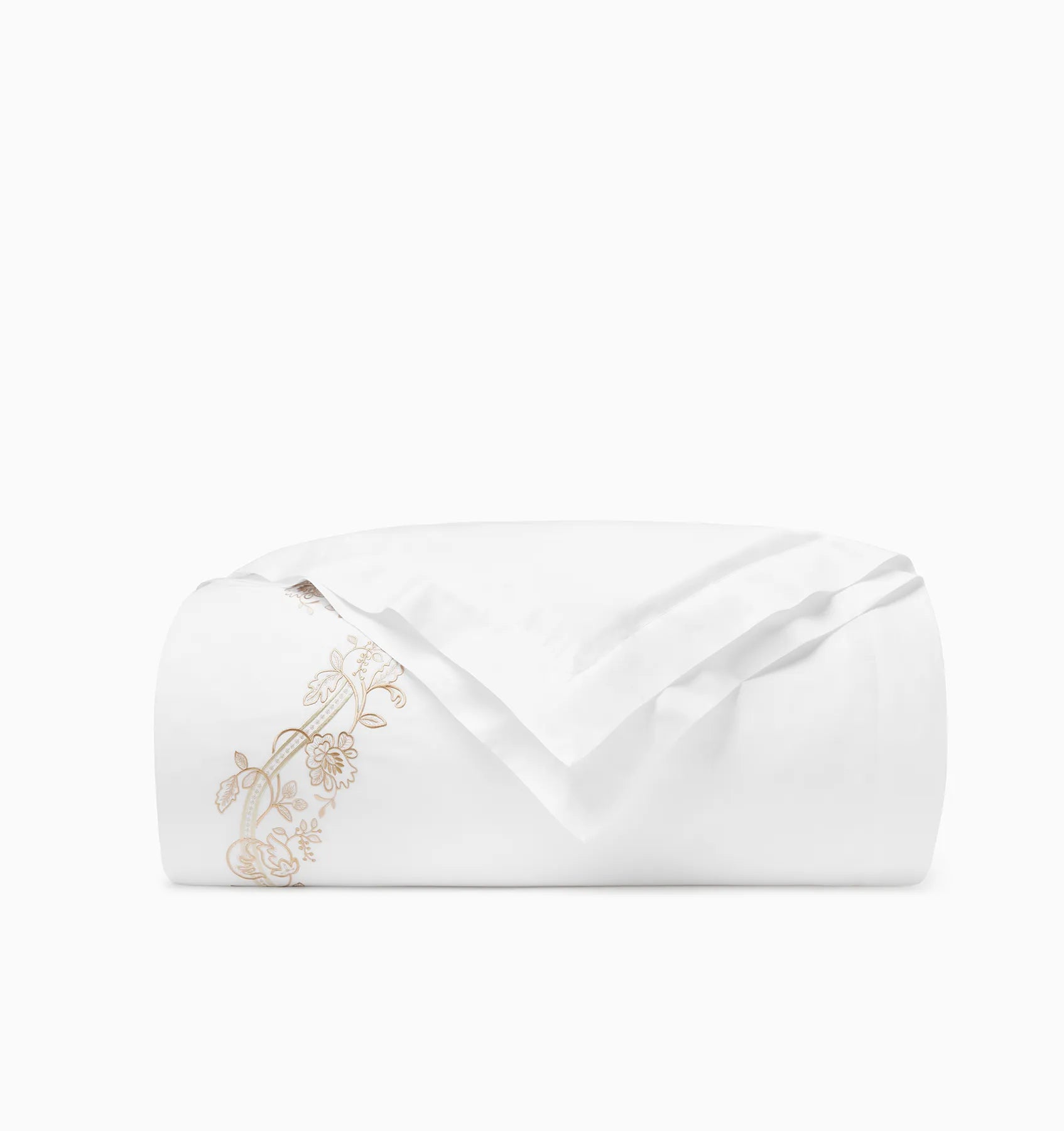 Isabella Ivory/Sand duvet cover folded