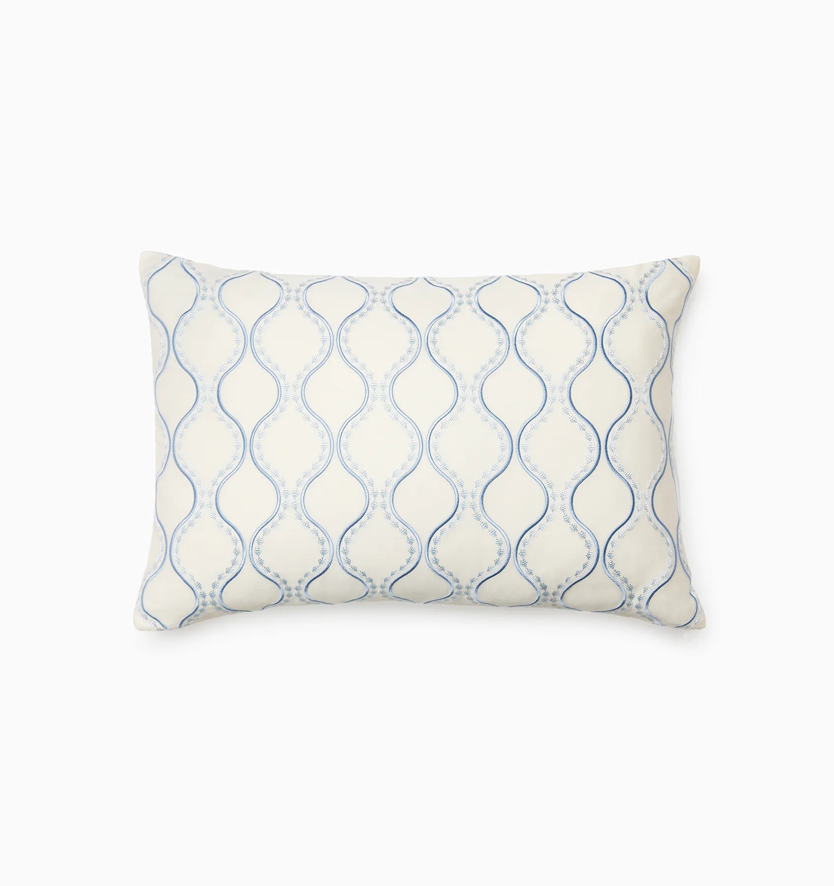 Isabella ivory/sea decorative pillow