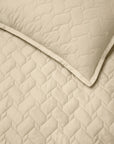 Palatino sand quilt and sham