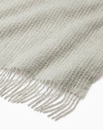 Terranova grey throw blanket corner details