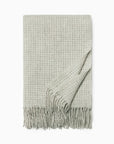 Terranova grey throw blanket on white background.