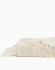 Terranova ivory white throw folded 