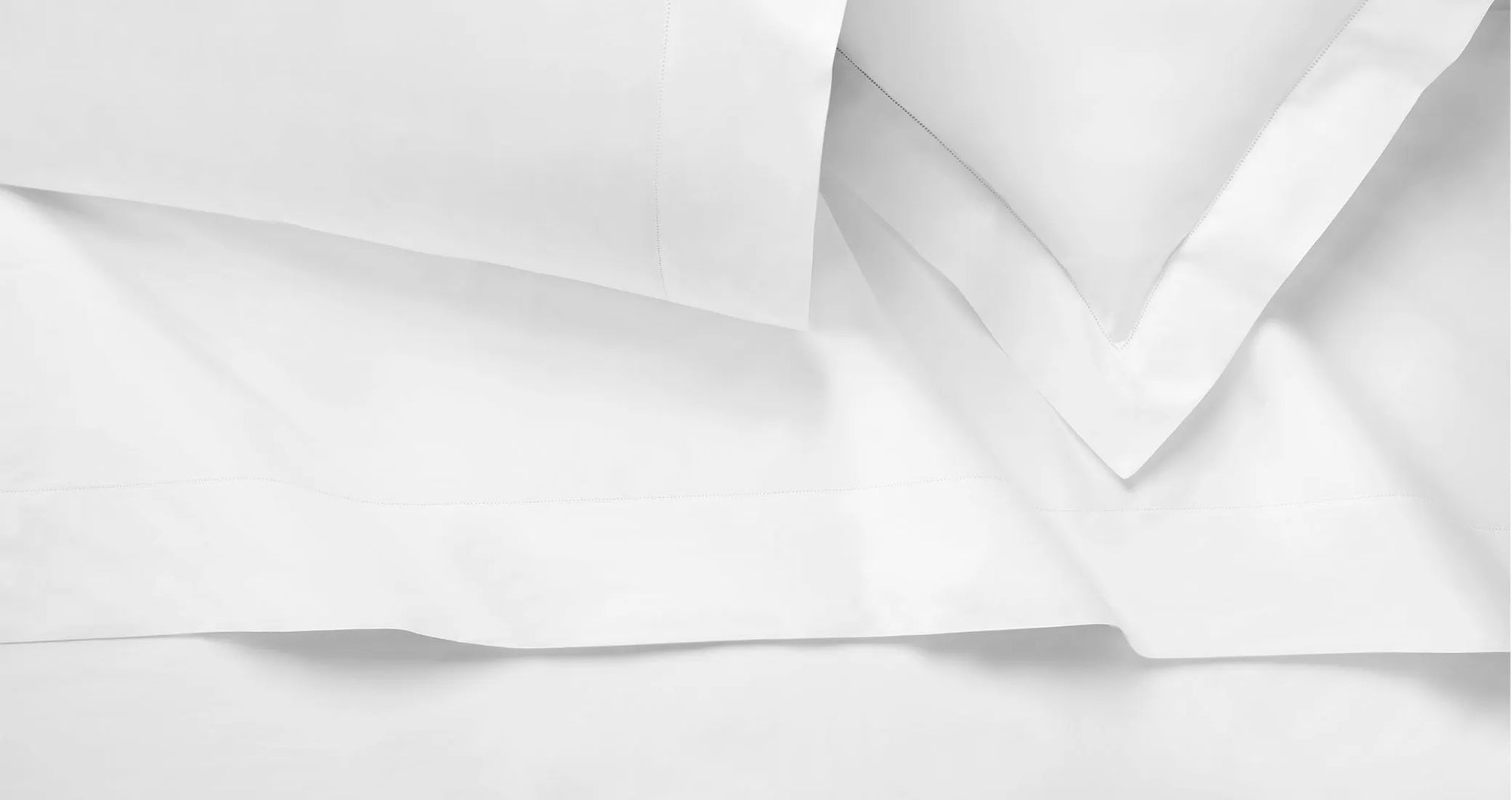 SFERRA Giza 45 percale flat sheet, pillowcase and sham