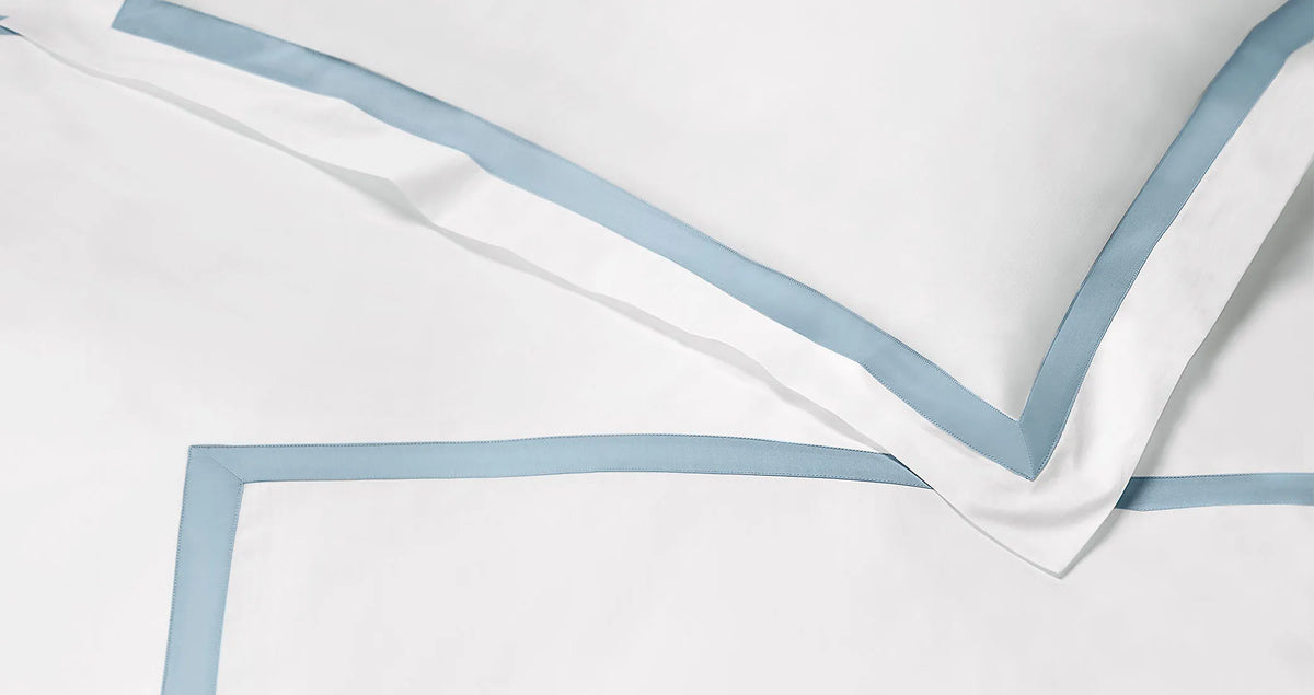 Estate white/poolside sham and flat sheet