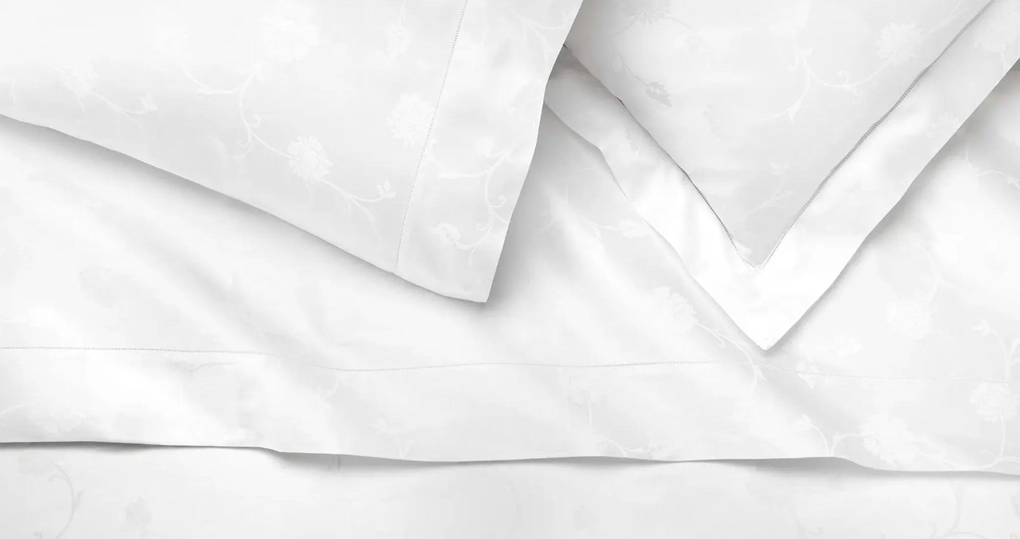 SFERRA Giza 45 Jacquard pillowcase, sham and flat sheet