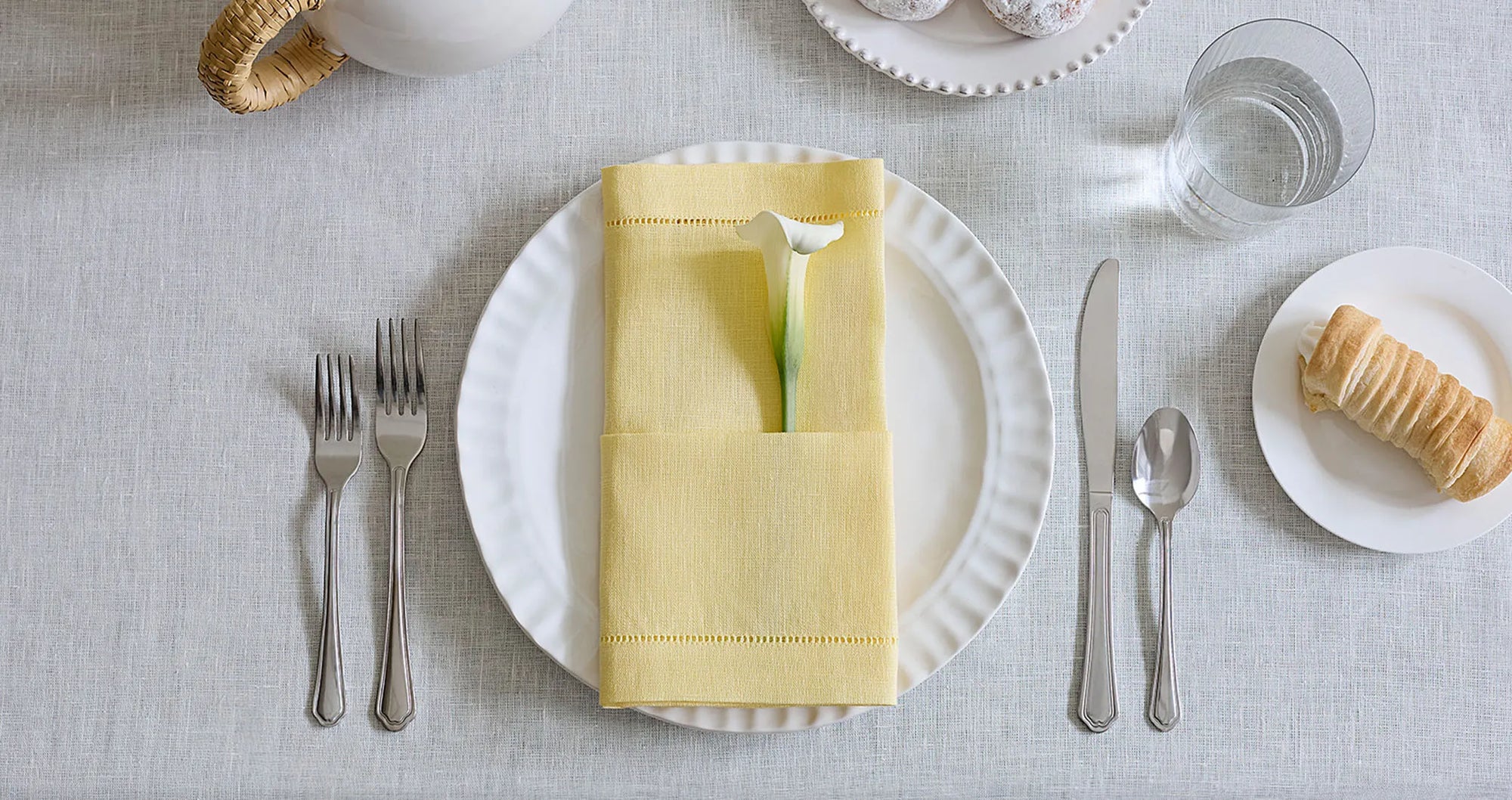 Festival table napkin in yellow