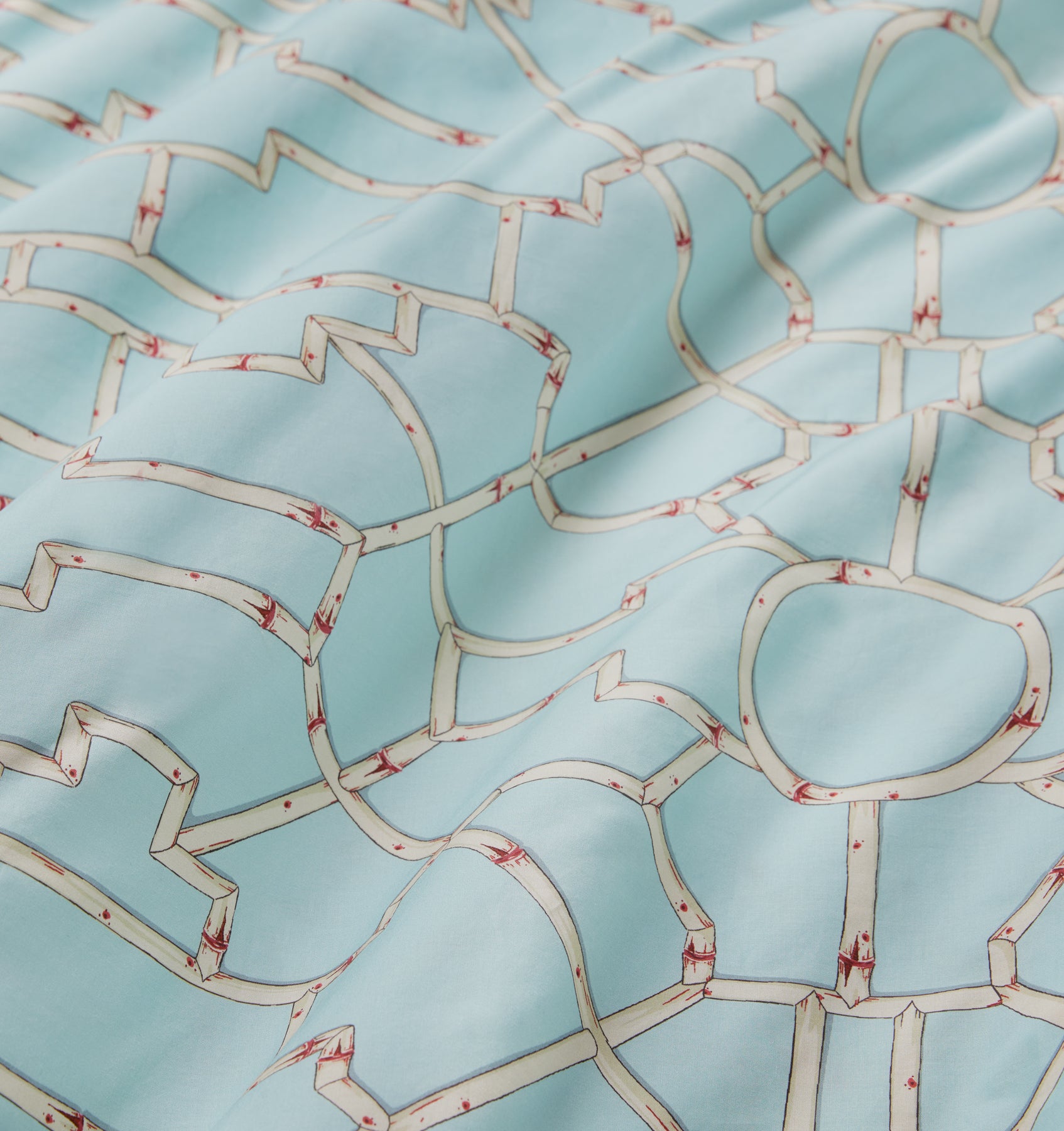 Baldwin bamboo duvet cover and sham fabric texture