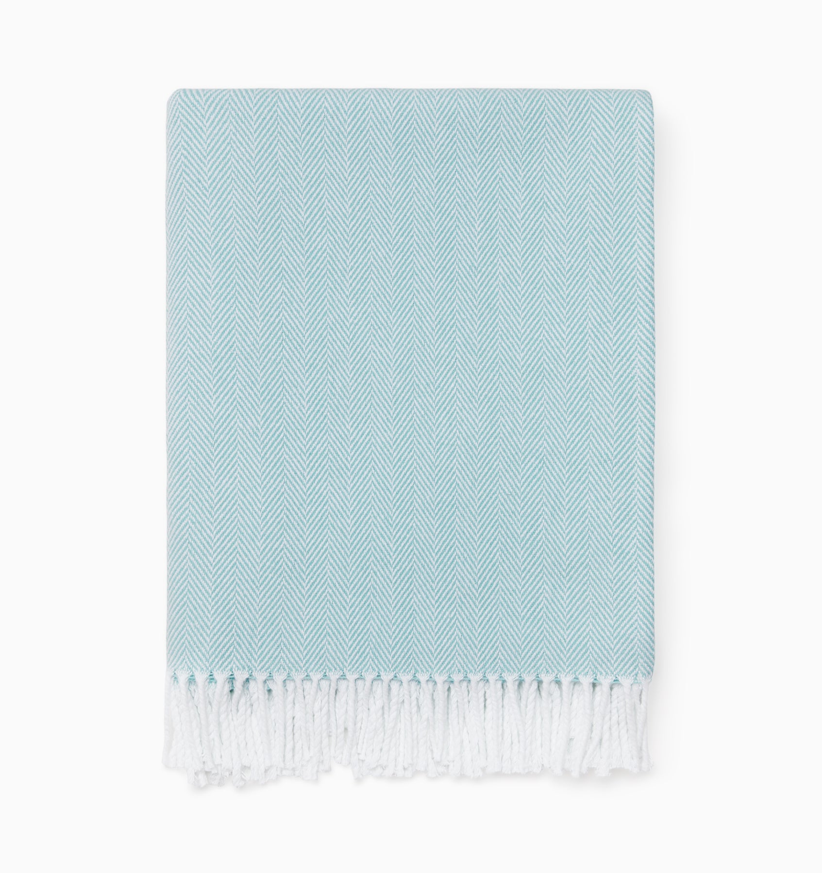 Celine Throw - Herringbone Cotton Throw Blanket | SFERRA