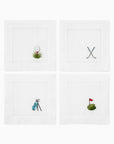 Golf cocktail napkins flat lay