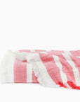 Merlata coral beach blanket folded