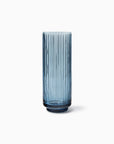 Ocean minerva crystal vase with vertical ribbed design 