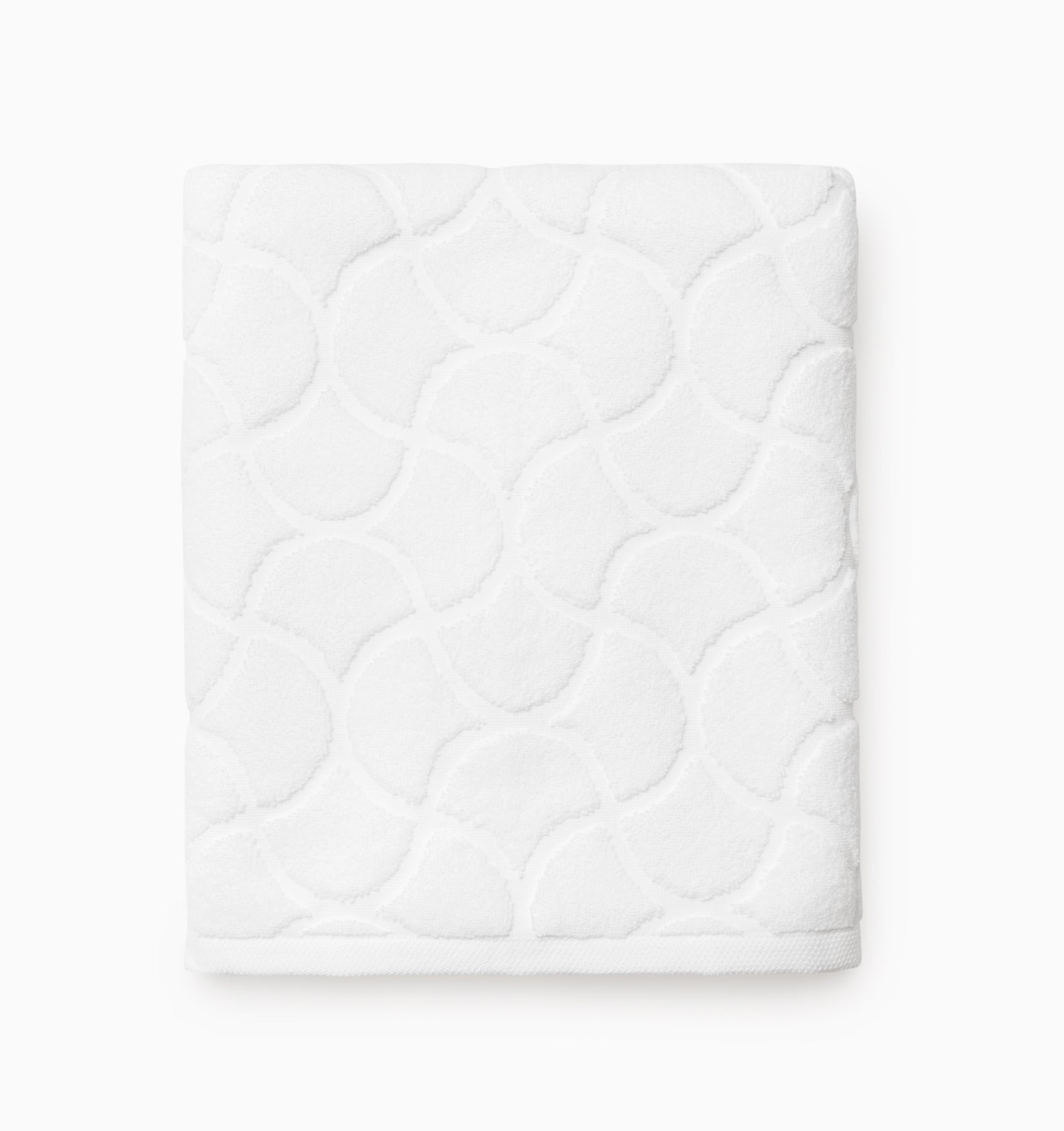Oasi white bath towel folded
