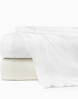Spinato blanket in white & ivory stacked