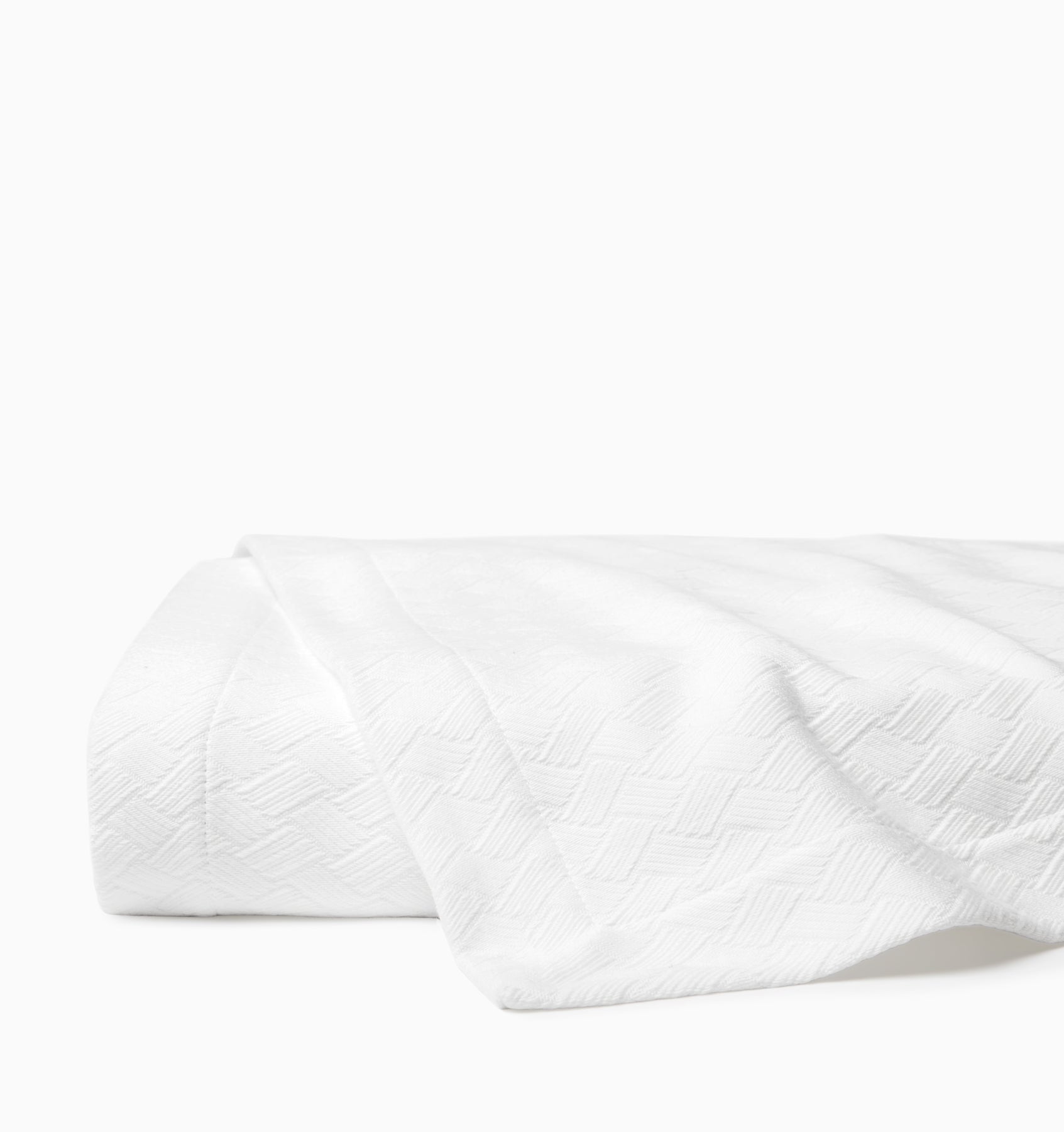 Spinato white blanket folded