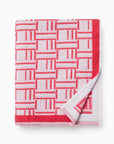 Folded coral Tirreno beach towel 