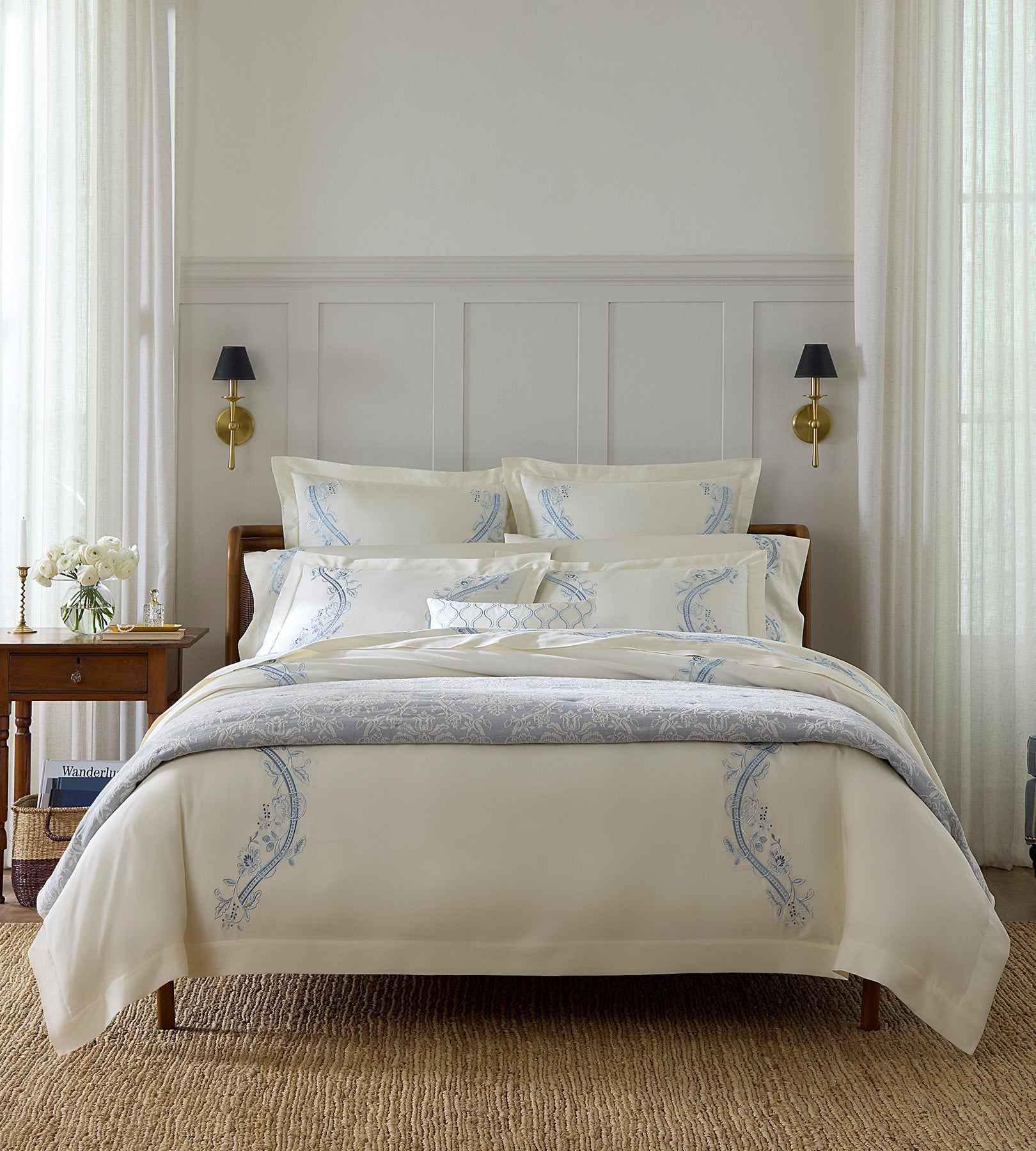 Isabella ivory/sea full bed