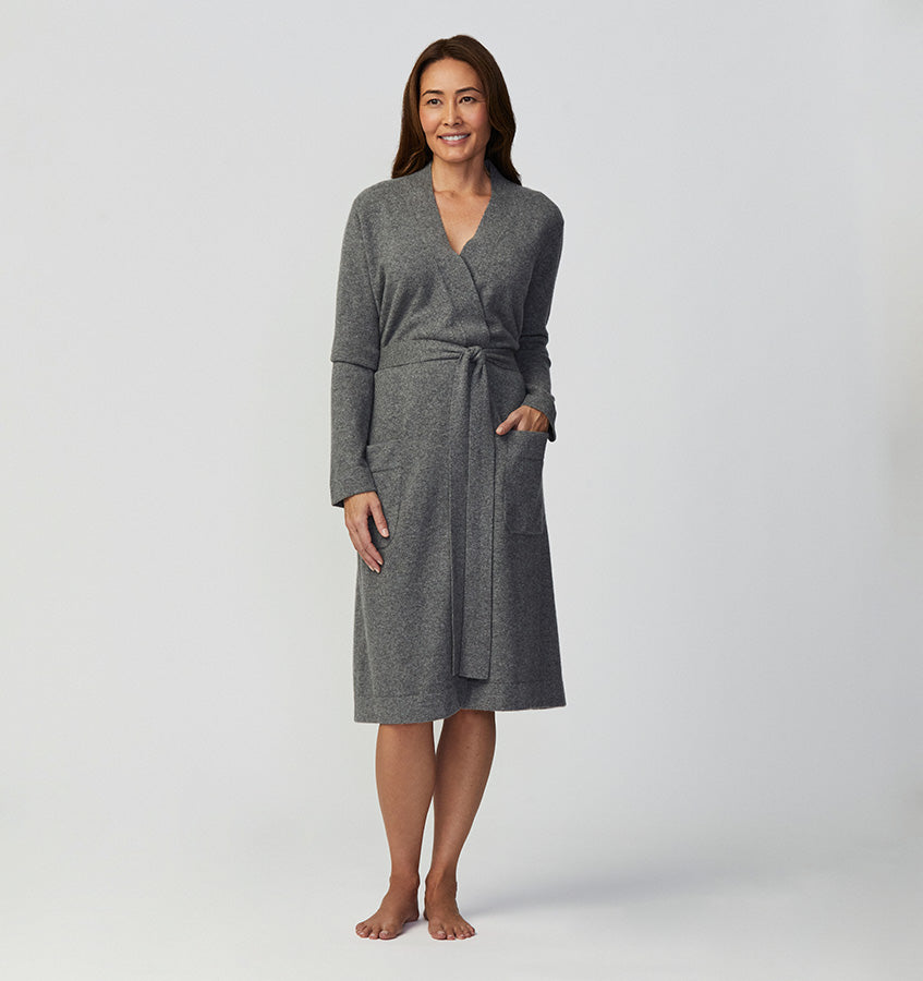 Reversible Cashmere Robe Donna Cashmere Robe - Luxury Cashmere Robe | SFERRA