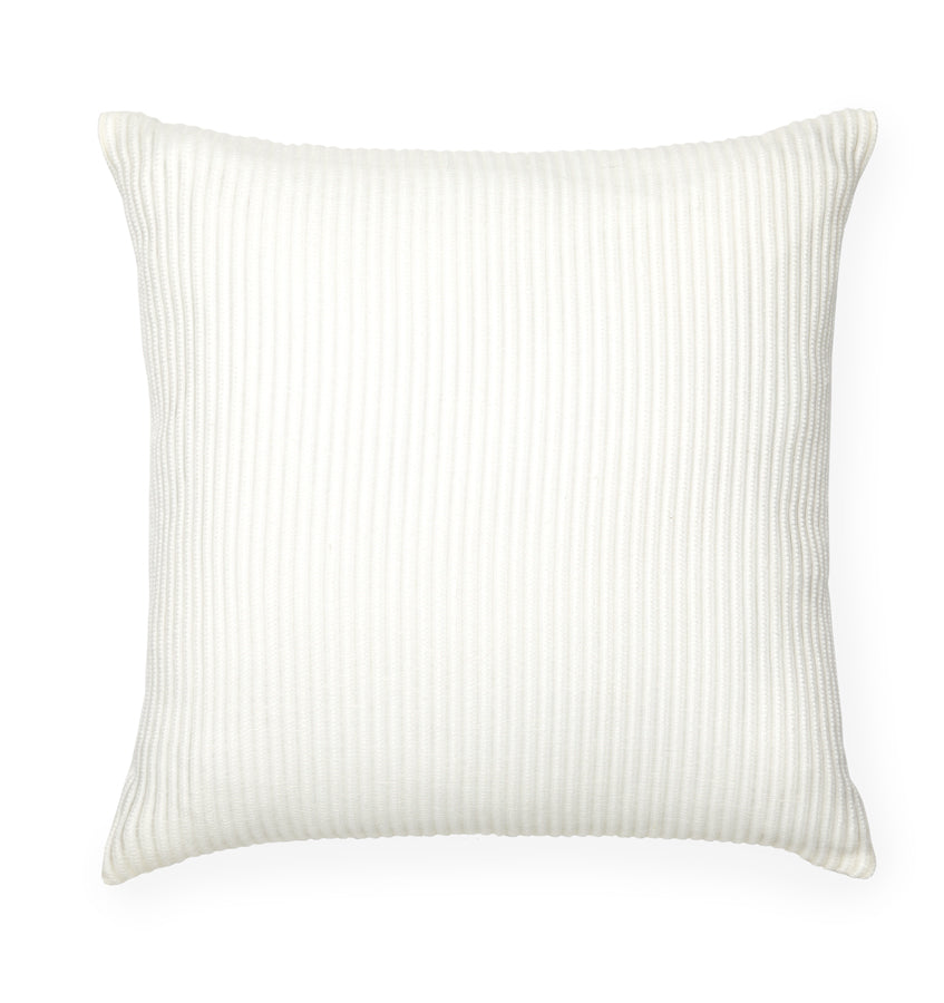 Lucca Decorative Pillow features a woven stripe pattern in an elegant arrangement of alternating yarn weaves, adding dimension and tonal interest.