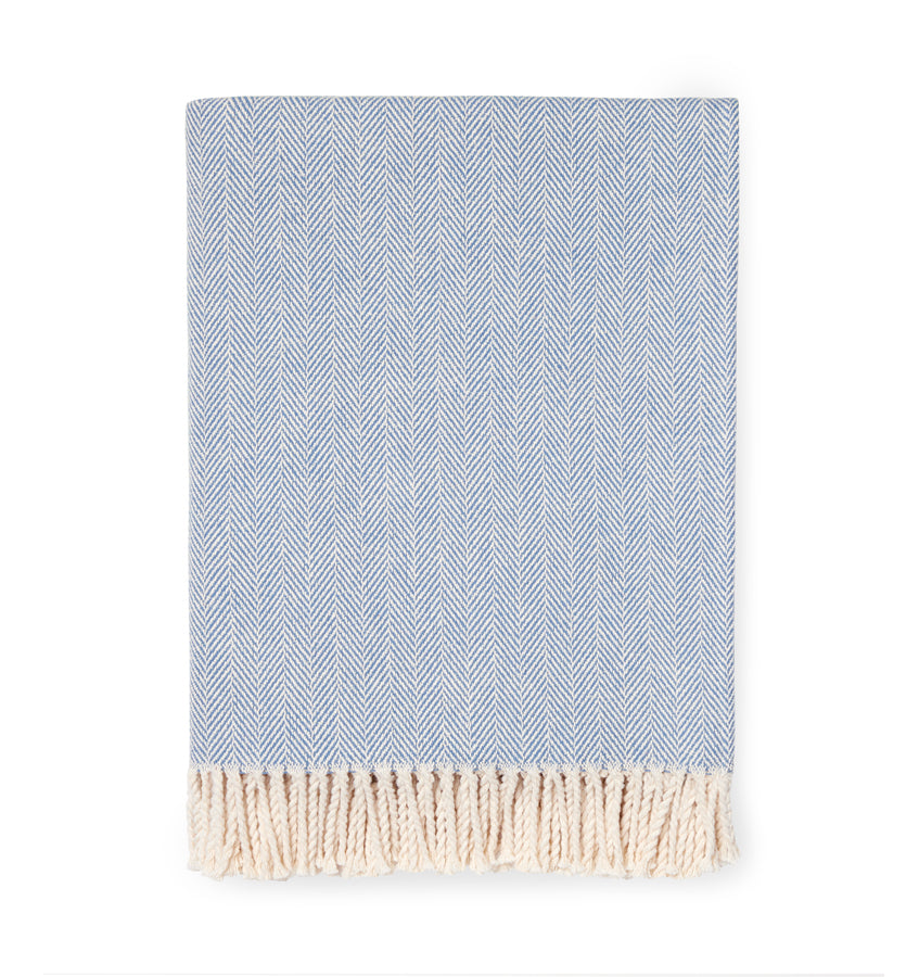 Celine Throw - Herringbone Cotton Throw Blanket | SFERRA