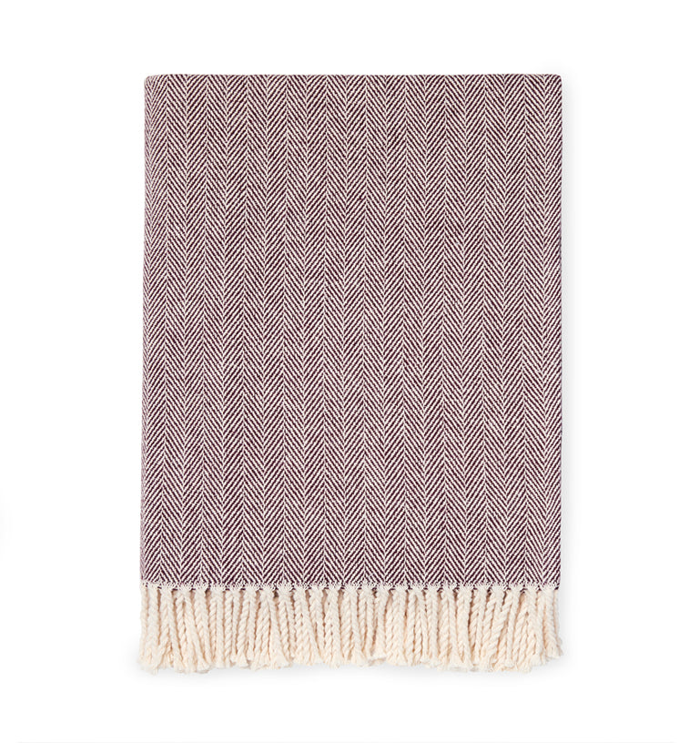 Celine Throw - Herringbone Cotton Throw Blanket | SFERRA