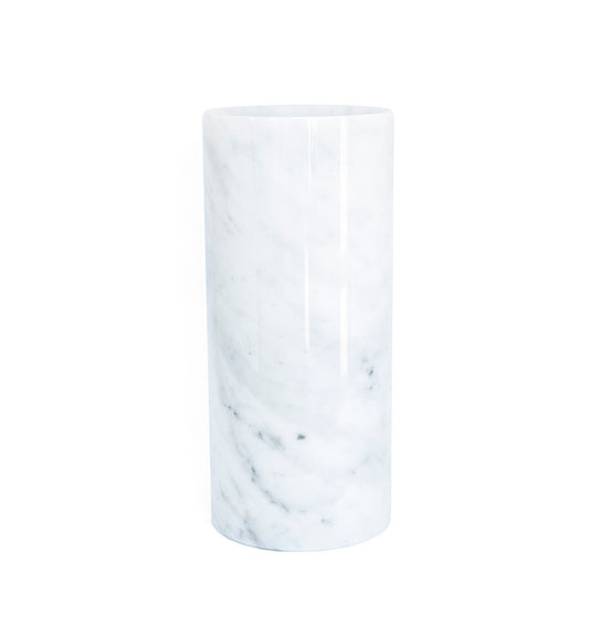 Fiammetta V Italian Marble Cylindrical Vase
