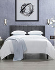 Corto Celeste Duvet Cover is a contemporary update to Celeste, SFERRA's most popular percale sheeting.