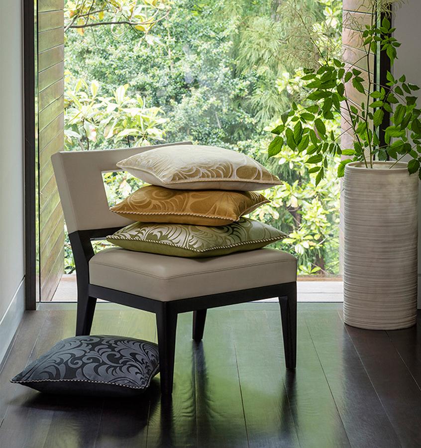 Stack of SFERRA Corsini Decorative Pillows