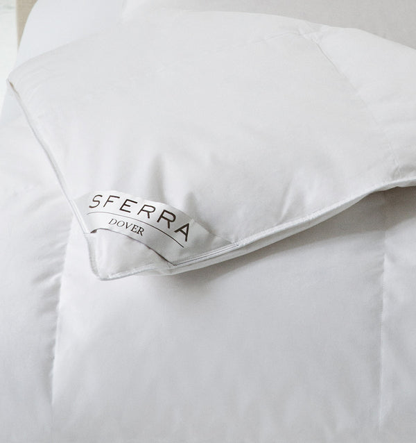 Filled with all-natural, white duck down, Dover is a great foundation for luxury bedding. 