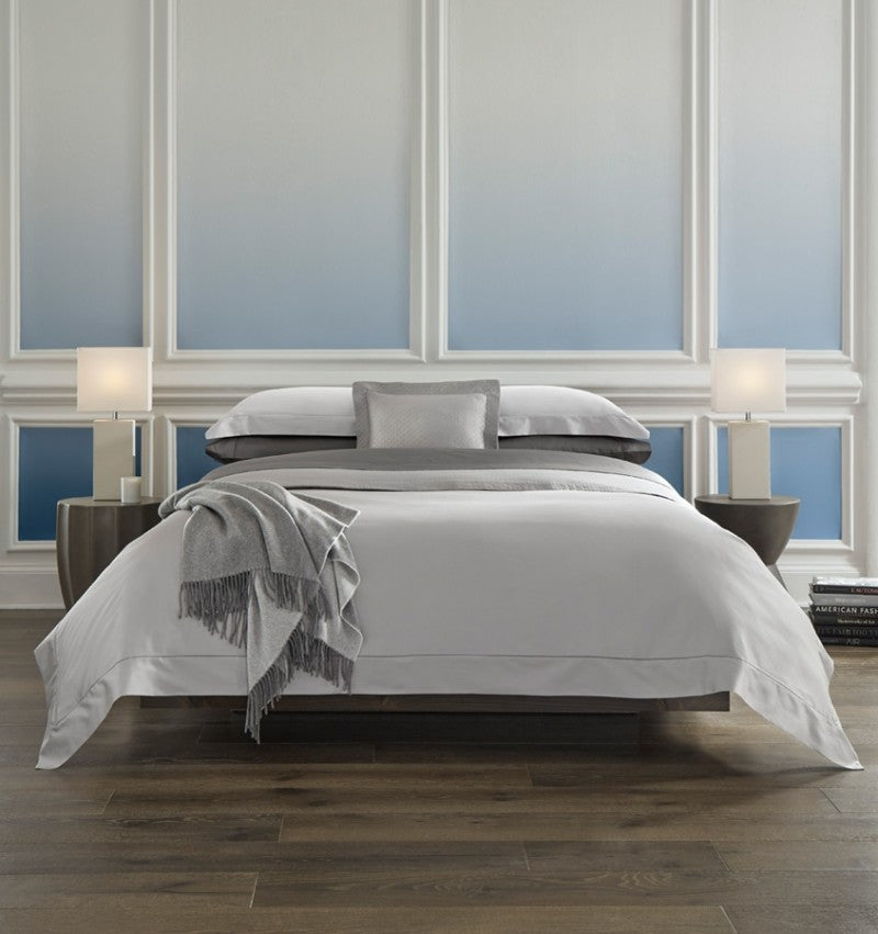 Giotto Sateen Duvet Cover has luminous sheen and luxe drape mark it as a bedding of the finest quality.