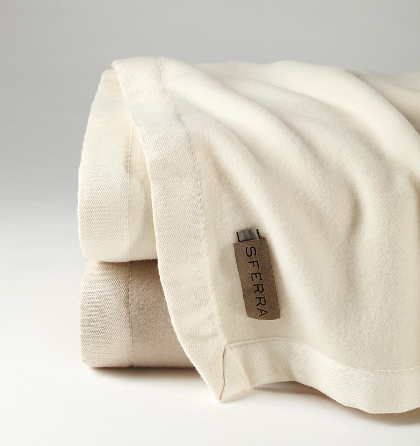 The SFERRA Olindo blanket, woven from the rarest and most extraordinary Merino lambswool in all of Australia.