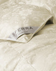SFERRA Snowdon duvet and pillows are filled with our highest fill-power down yet and offer unparalleled thermal insulation. 